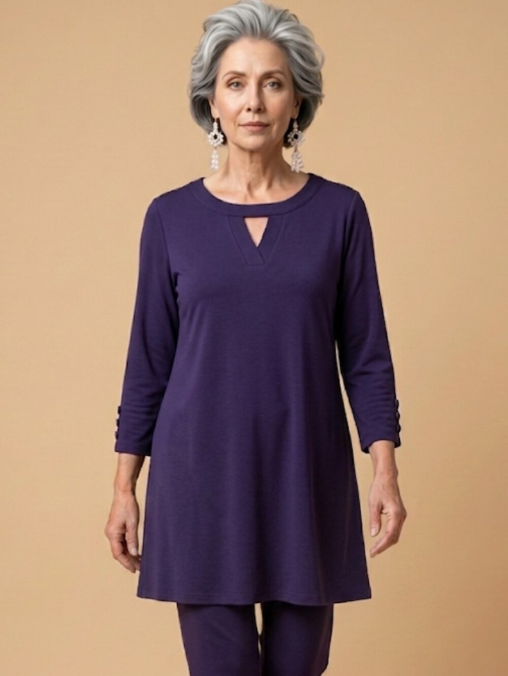 Sympli Canada Deep Purple Tunic Top 16 XL (33)